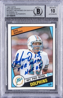 1984 Topps #123 Dan Marino Signed and Inscribed Rookie Card – Beckett 10 Signature!